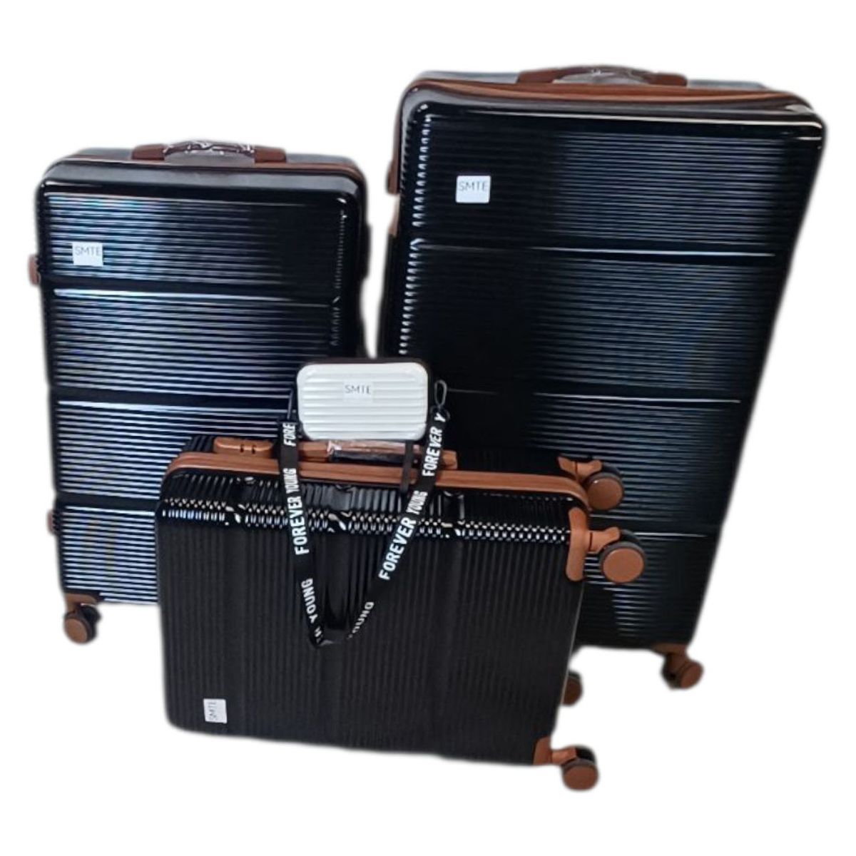 SMTE G4 Black 4 Piece Premium ABS Hardshell Luggage Set | Shop
