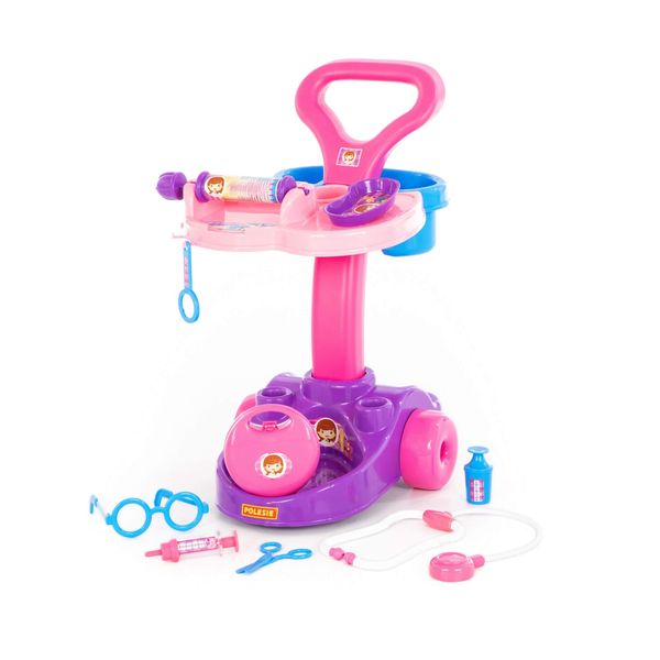 Pink Doctor Trolley Playset with Accessories