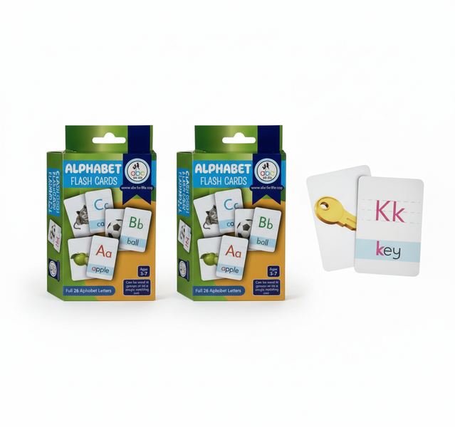 Educational ABC Flashcards for Toddlers - 60 Piece Learning Set - 2 Pack