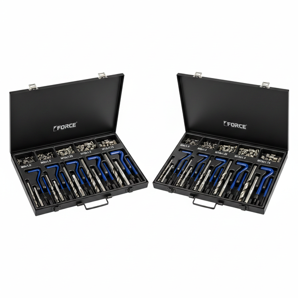 Force 130 Piece Thread Repair Kit with Inserts and Tools - 2 Pack