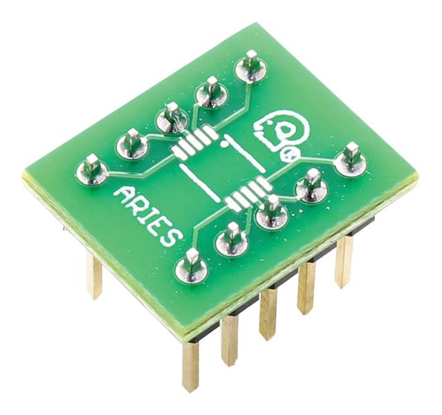 Aries (LCQT-MSOP10) IC Adapter - 10-MSOP to 10-DIP