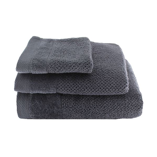 Wedgewood Collection 550gsm Charcoal -1 GuestTowel, 1 HandTowel, 1 BathTowel