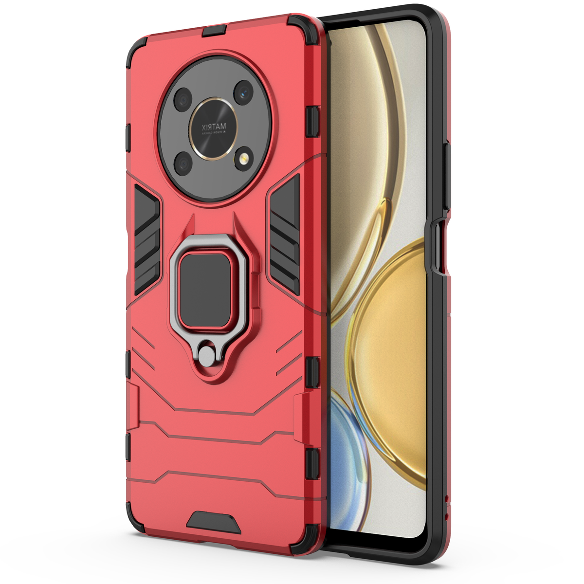 NUCNOK Cover per Honor Magic4 Lite 5G + [3 Pezzi] Pellicola Vetro