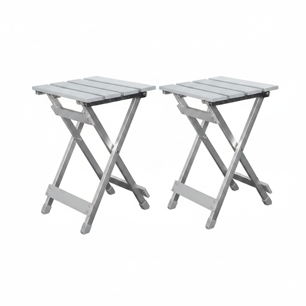 Kaufmann Portable Aluminium Folding Table 300mm x 240mm x 420mm - 2 Pack