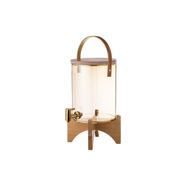 Modern Glass Beverage Dispenser with Tap - Water Jug for Juice