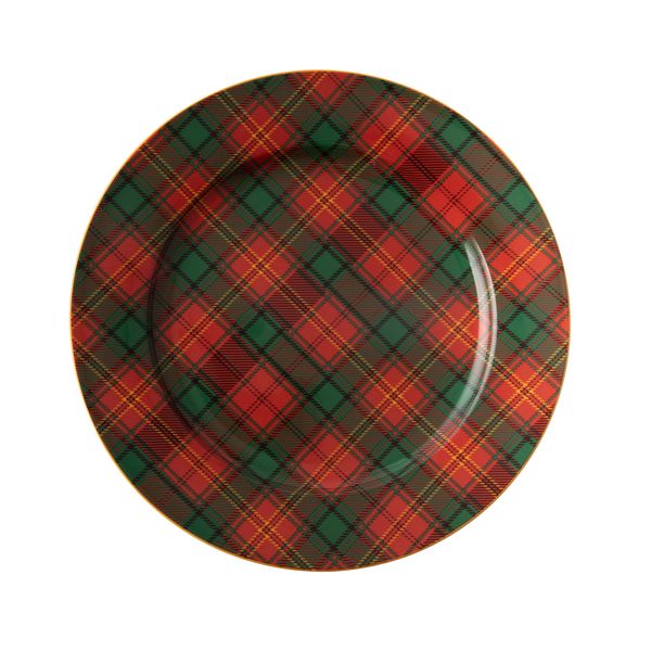 Jenna Clifford Red Tartan Dinner Plate Set of 4