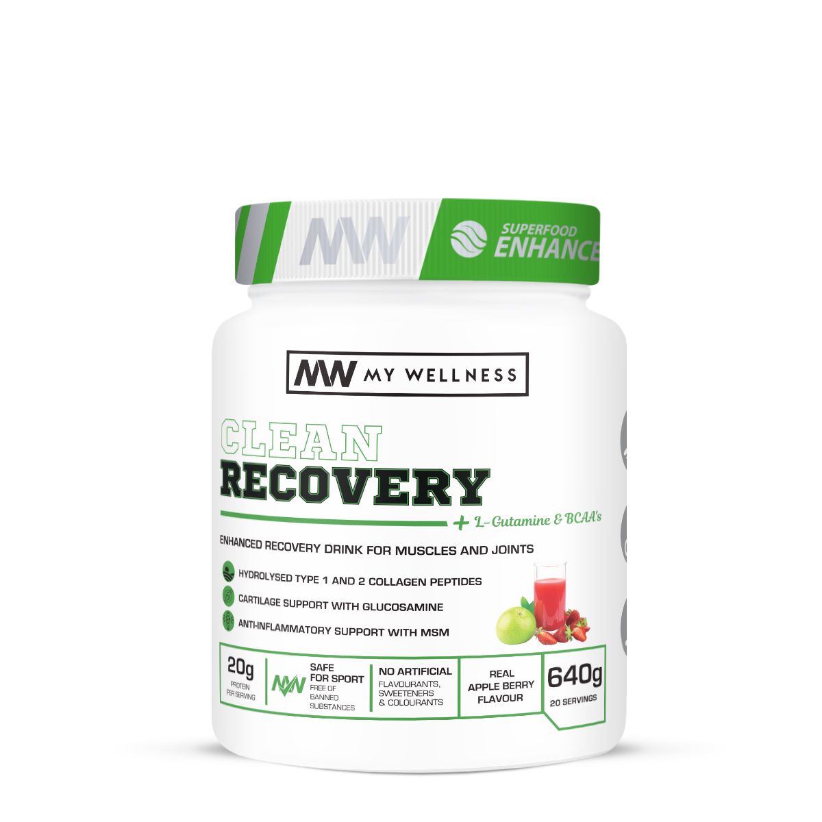My Wellness Clean Recovery 640g Apple Berry