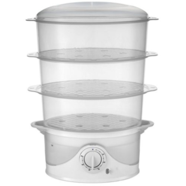 Mellerware Food Steamer With Timer Plastic 3 Tier / 9L 800W "Dim Sum
