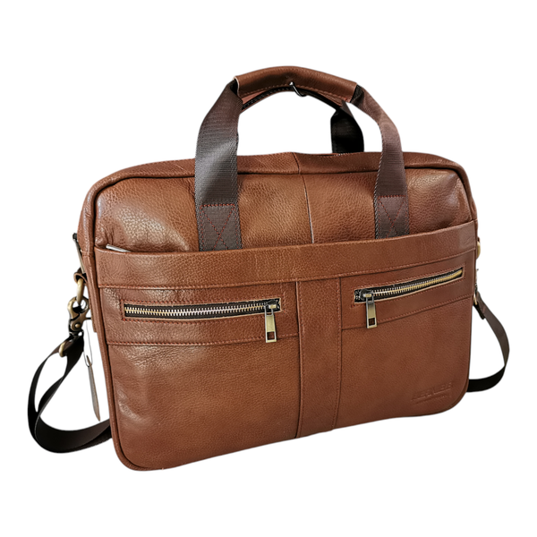 Genuine Leather Bags Briefcase Laptop Bag - BERNIE.B -1st Layer Cowhide Bag