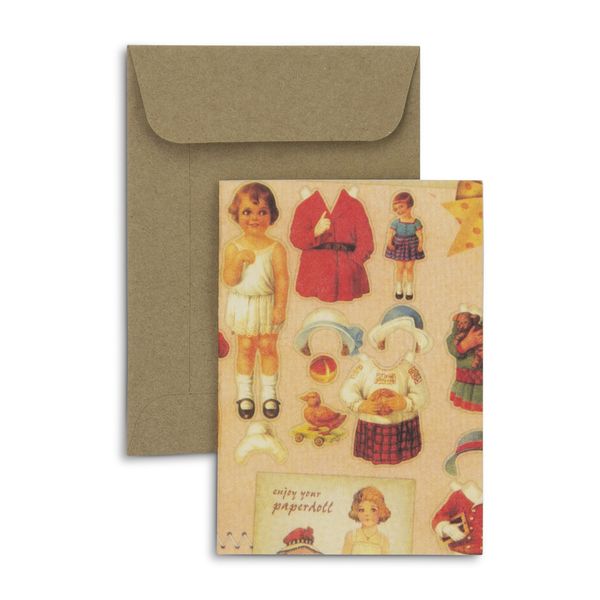Card &amp; Envelope Set - Artistic - Paper Dolls - Pack of 5