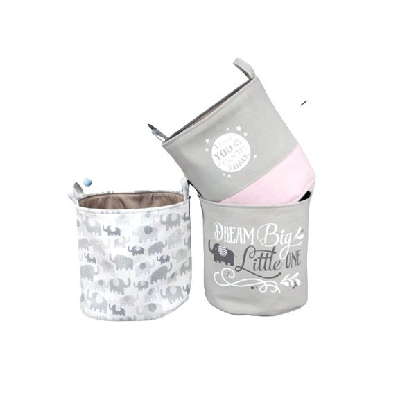 3-Pcak Waterproof Stand Laundry Basket Toy Storage Box Large Bag