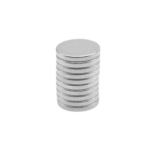 N38 Neodymium Disc Magnets - 12mm x 2mm - Pack of 10
