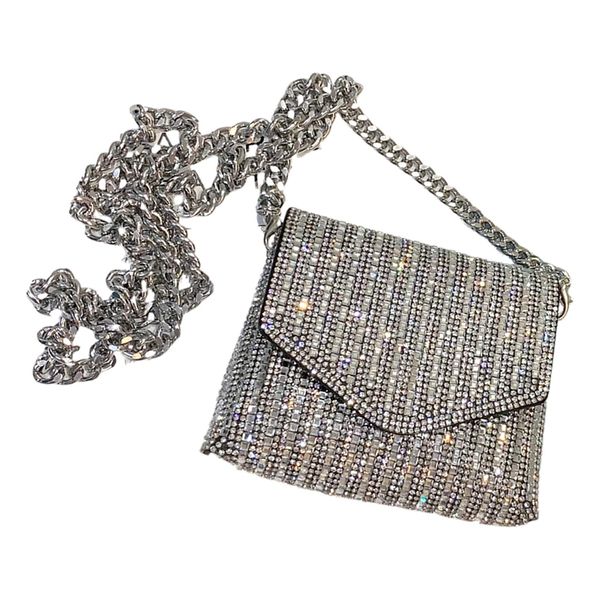 Small Square With Shiny Material Chain Crossbody Bag
