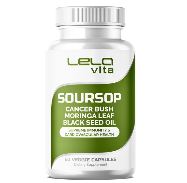 LELAVITA - Soursop, Cancer Bush, Moringa &amp; Black Seed Veggie Capsules