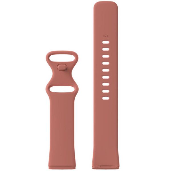 Silicone Sport Strap Compatible with Fitbit Versa 3 &amp; Sense (M/L) - Peach