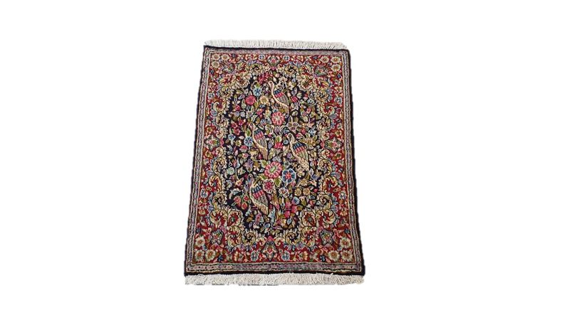 Persian Kerman Carpet 90cm x 60cm Hand Knotted