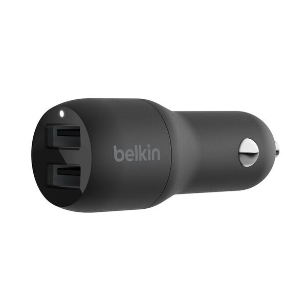 Belkin - BoostCharge Dual USB-A Car Charger 24 Watt