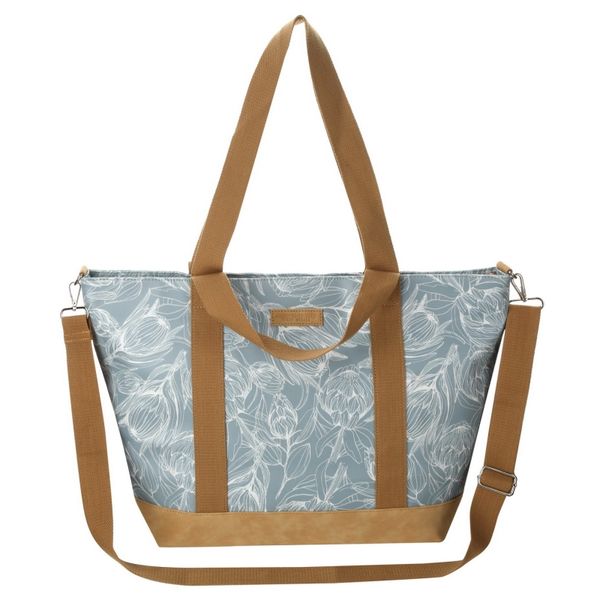 SoGood-Candy - Tote Bag, Imitation Leather Trim - Grey Protea