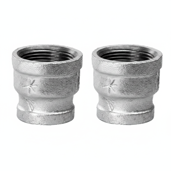 K-Brand Galvanized Steel Reducing Socket 100mm to 65mm - 2 Pack