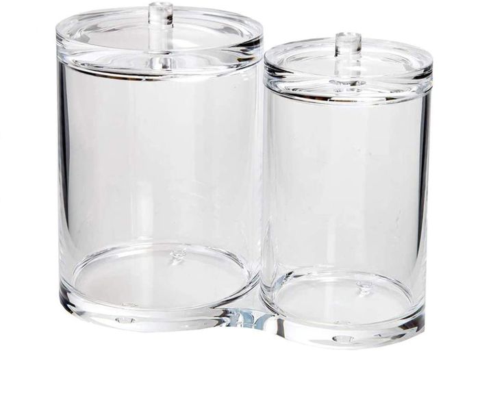 2 in 1 Q Tip Holder and Acrylic Cotton Swab Container
