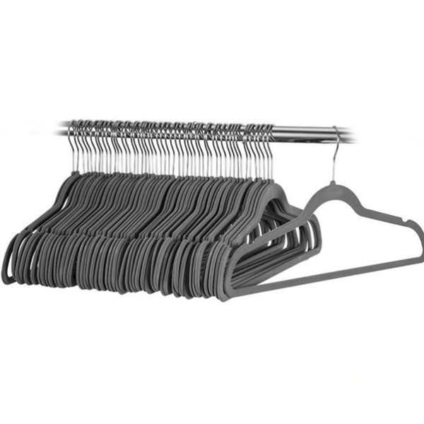Clothes Hanger 30pcs Velvet Clothing Hanger Non-Slip 360 Degree Swivel Hook
