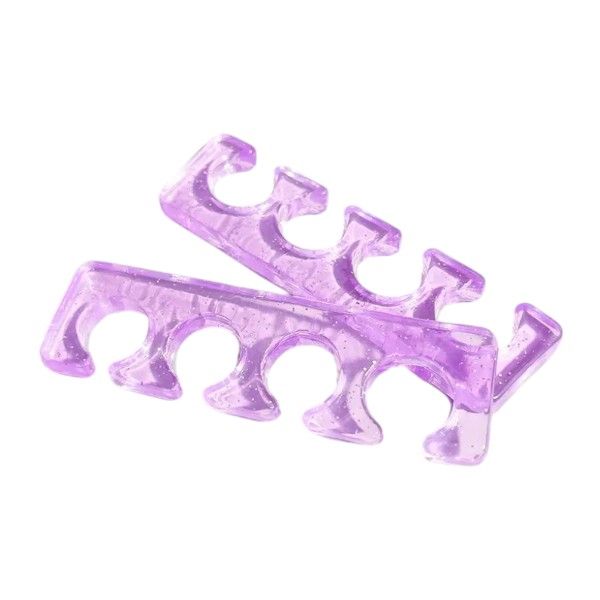 Silicone Toe &amp; Finger Separator Set With Glitter Detailing - Transparent