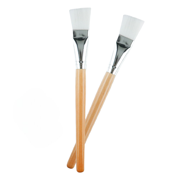 Wooden Facial Mask Brush Duo Set