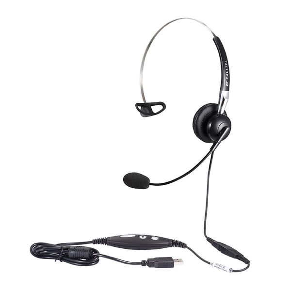 Calltel H650NC Mono-Ear Noise-Cancelling Headset with Quick Disconnect