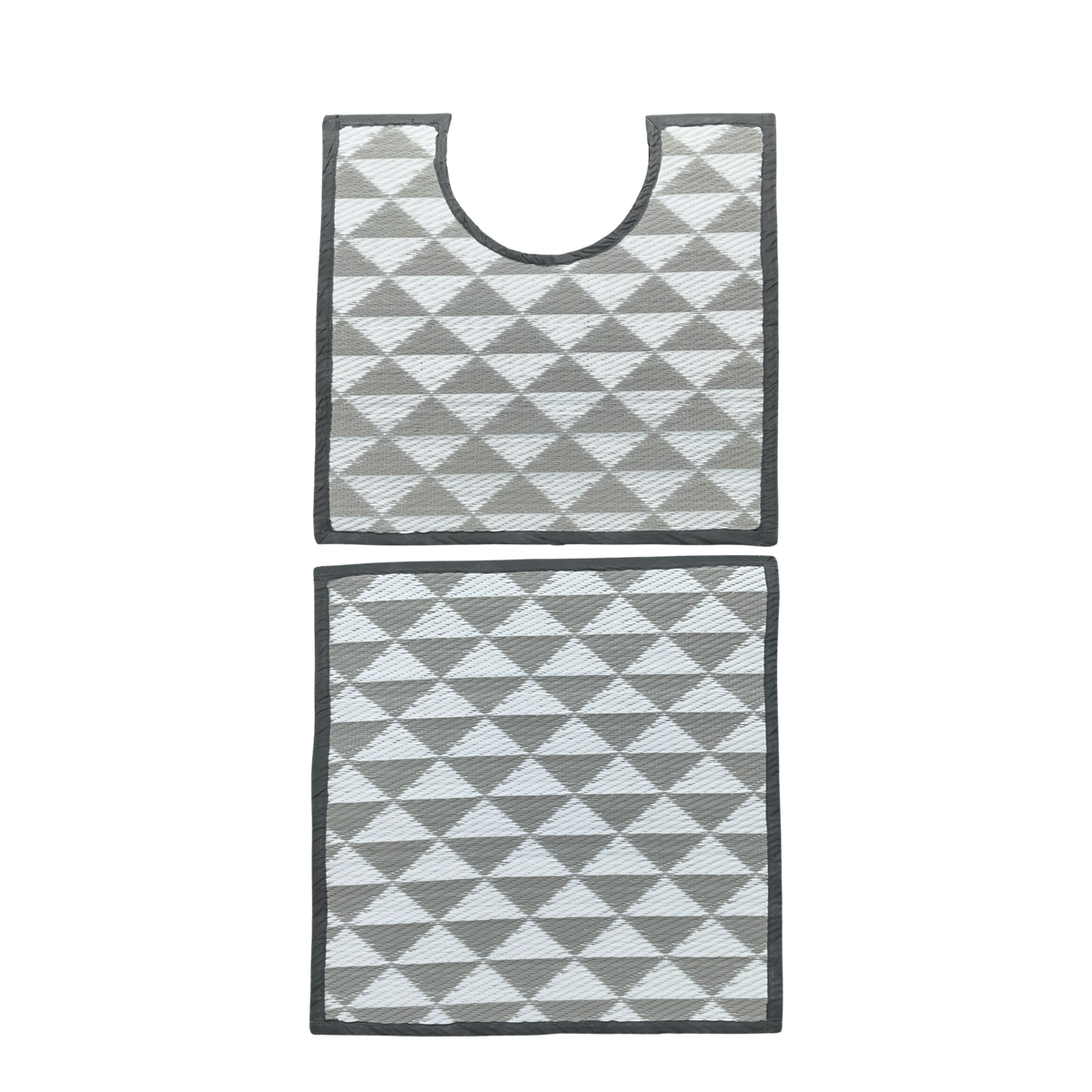 Indoor / Outdoor AquaLux Bath Rug Set Whispering Triangles Shop