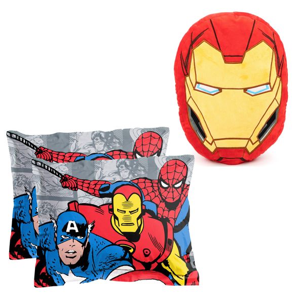 Avengers - 3 Piece Oxford Pillowcases &amp; Shaped Pillow