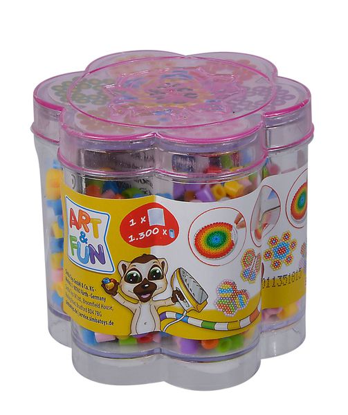 Art &amp; Fun Ironing Beads In Flower Case 4 Assorted Blind Pack