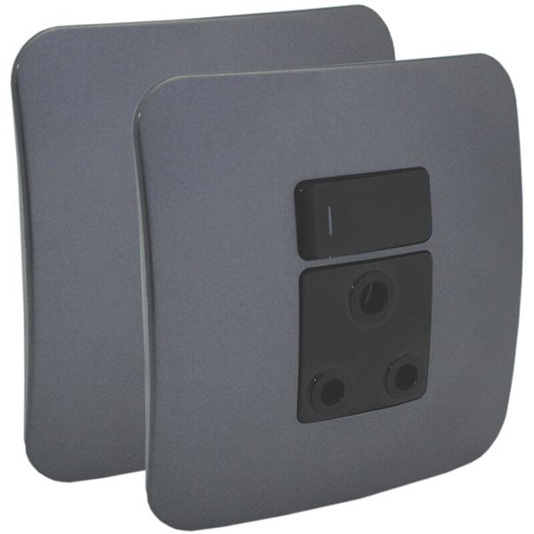 Veti Single Switched Plug Wall Socket - Pack of x2 (VG21B)