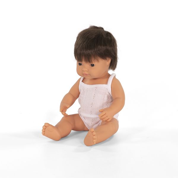 Miniland Dolls (Baby Caucasian Brown Hair Boy) 38cm