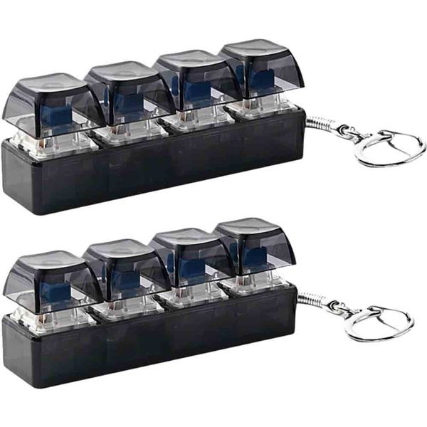 2PCS Keyboard Fidget Toys for Adults Keyboard Clicker with Light
