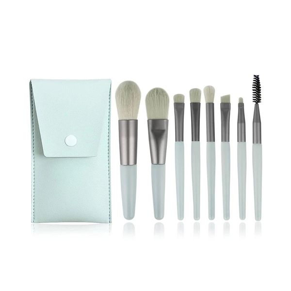 8-Piece Mini Makeup Brush Set with Makeup Bag