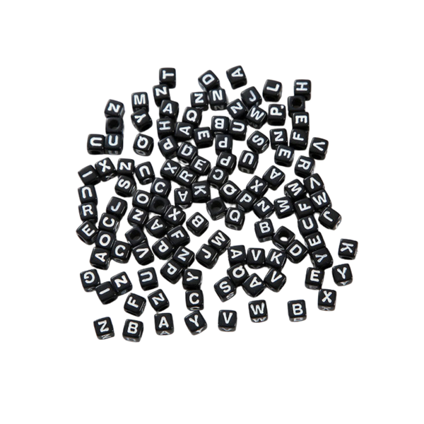 6mm Mixed Alpha Loose Beads for Jewellary Making (5 Variants)