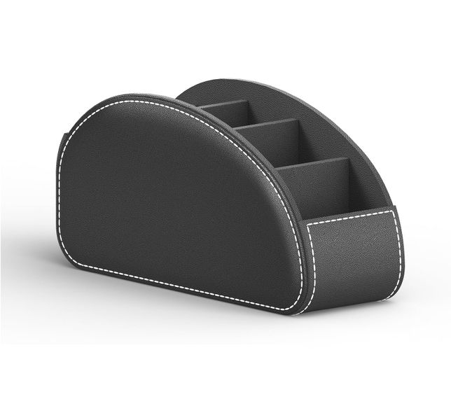 Remote Control Holder - PU Leather Remote Control Box for Desktop Storage