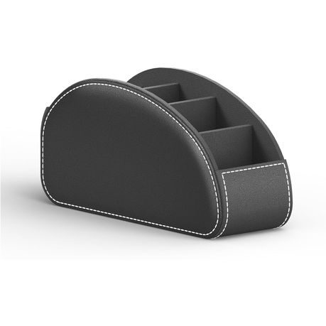Remote Control Holder - PU Leather Remote Control Box for Desktop Storage Image