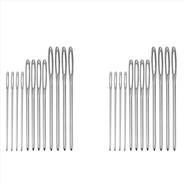 12 Pieces Steel Knitting Needles Sewing With Clear Bottle 3 Sizes