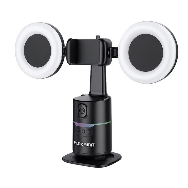 PLOKAMA AUTO-A20 PRO Handheld Gimbal Stabilizer with LED FILL LIGHT Black