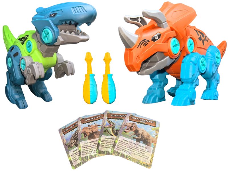 DIY Dinosaur Toy Set with Fun Fact Cards