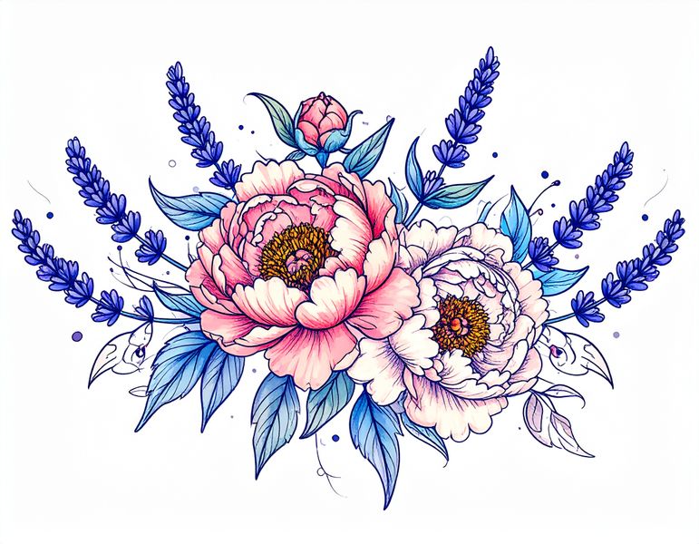 Canvas Wall Art Home Decor - Floral peonies