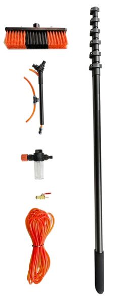 7 Meter Industrial Telescopic Solar Panel Cleaning Water Spray Broom Kit