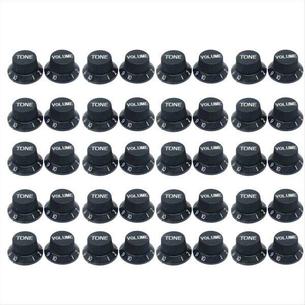 Black Speed Control Knob 2T1V Guitar Knob Set Electric Guitar Parts