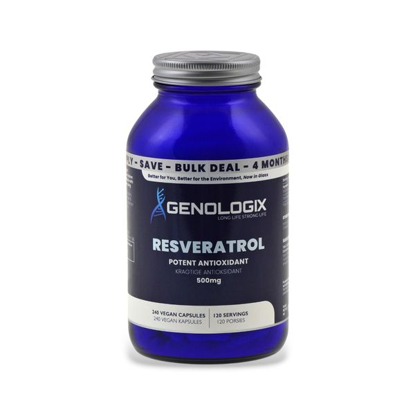 Genologix - Resveratrol 500mg BULK (120 servings x 240 capsules)
