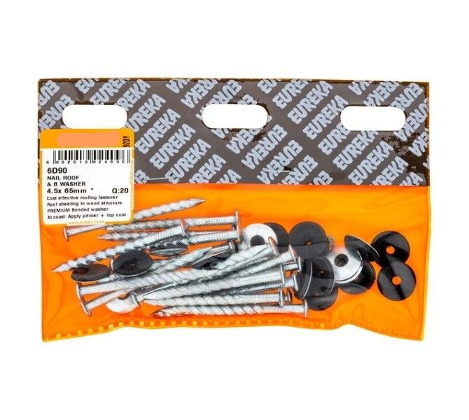 20 x Roof and Seal Nails 6 x 65 mm