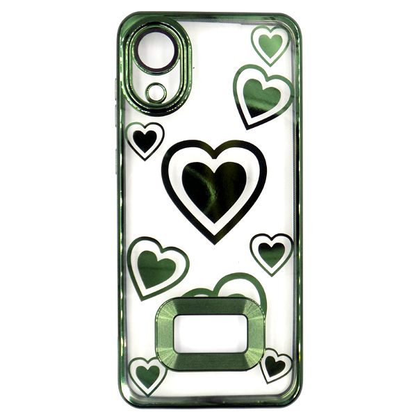 Heart Design Jelly Bumper Case for Samsung Galaxy A03 Core
