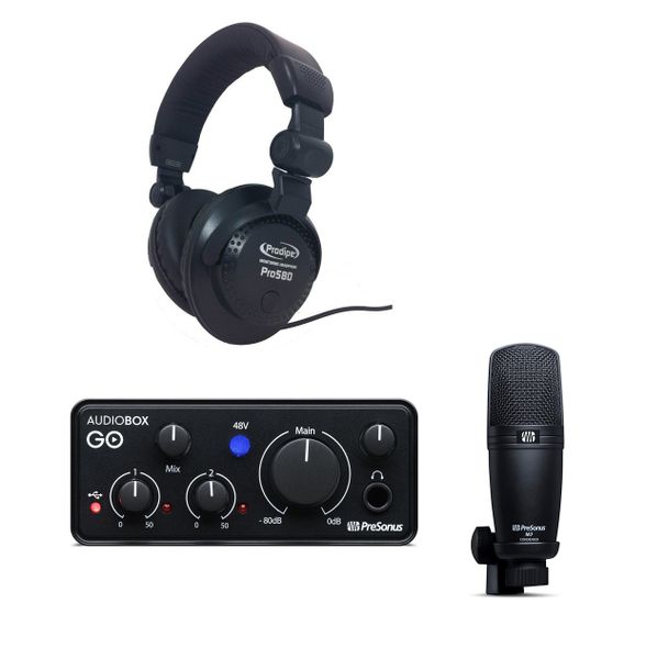 PreSonus Audiobox GO and M7 Microphone with PRO580 Headphones