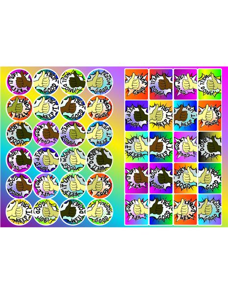 Redfern A5 Thumbs Up Reward Stickers-88 Stickers