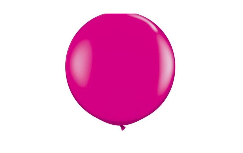 5 Inch Latex Plain Round Wild Berry